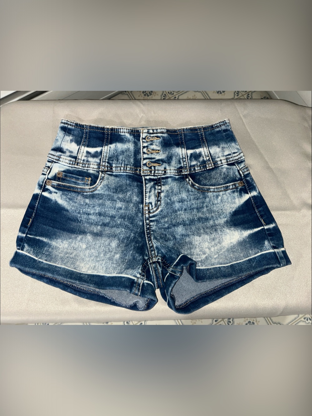 High Rise Denim Shorts